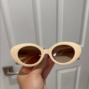 Cream color Dezi sunglasses